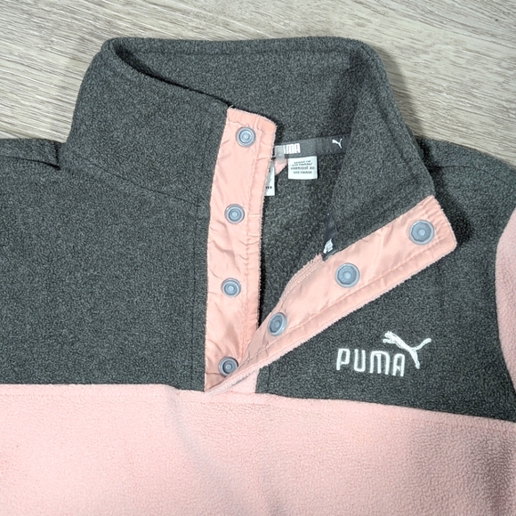 Puma Pink Polar Fleece Quarter Zip Size S & L - Picture 7 of 9